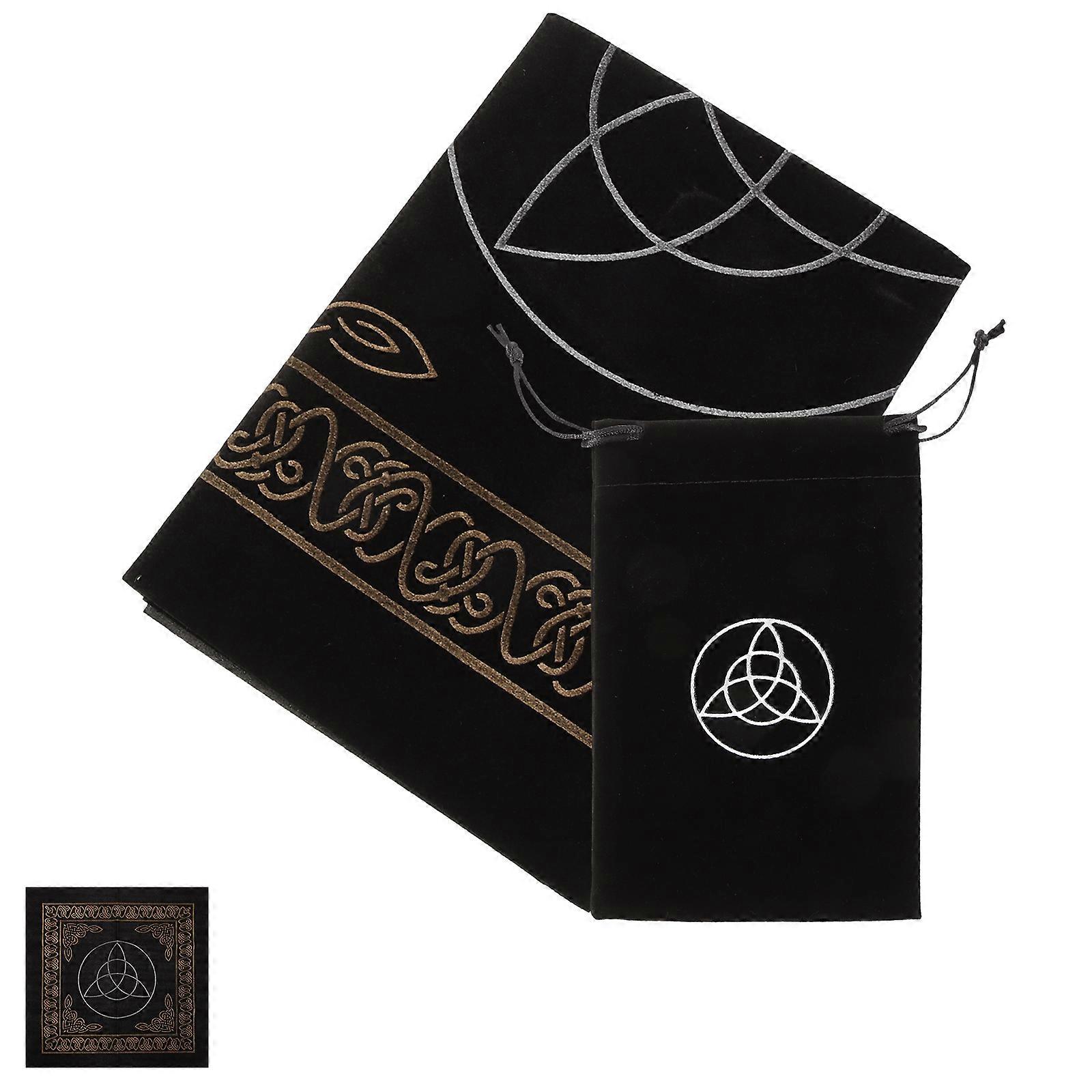 Tarot Tablecloth Set for Divination with Cards Storage Bag 1Set