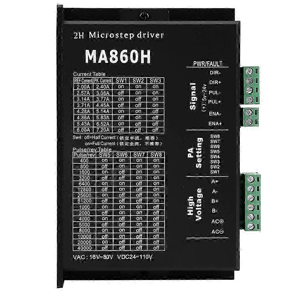 Stepper Motor Driver Controller 18-80V AC 7.2A Compatible with 2 Phase 86 Motor