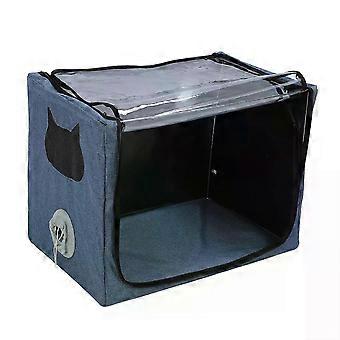 Pet Atomization Cage Pet Nebulizer Nest Foldable Spacious Holes Cat Dog Oxygen Chamber Inhalation Box compatible with Home Pet Hospital