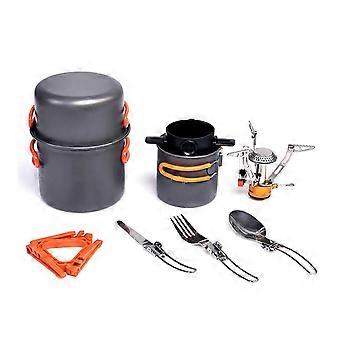 Outdoor Camping Pot Burner Set Camping Cookware Set with Handle for Camping Fishing Outdoor Activities