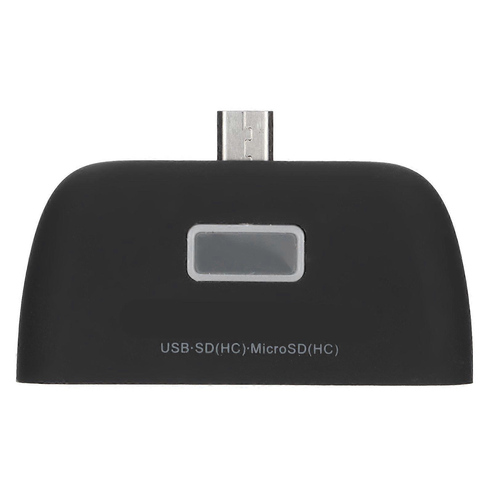 Mini Multi?function 4 In 1 Smart Reader OTG Card Reader with Micro USB Charge Port