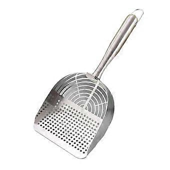 Cat Litter Shovel Ergonomic Grip Long Handle Sifting Spoon for Kitty Waste Portable Kitten Scooper Pet Cleaning Tool