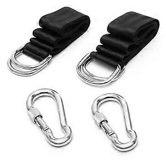 2-Piece Tree Swing Strap with Carabiner. Swing Suspension Kit. Straps and Clips for Hammock Swing Seat (3m)