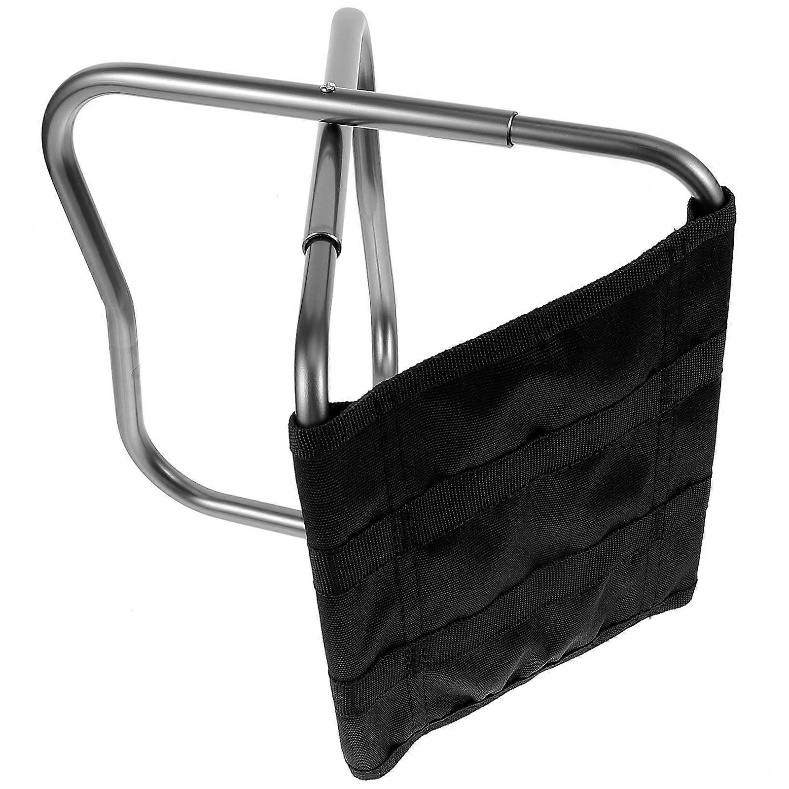 Black Portable Folding Stool Fishing Stool for Multi-Function Use