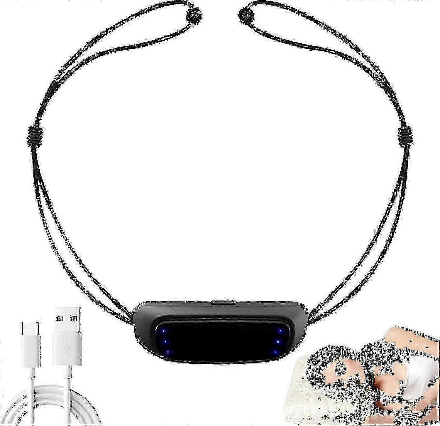 Snore-Detecting Adjustable Chin Strap