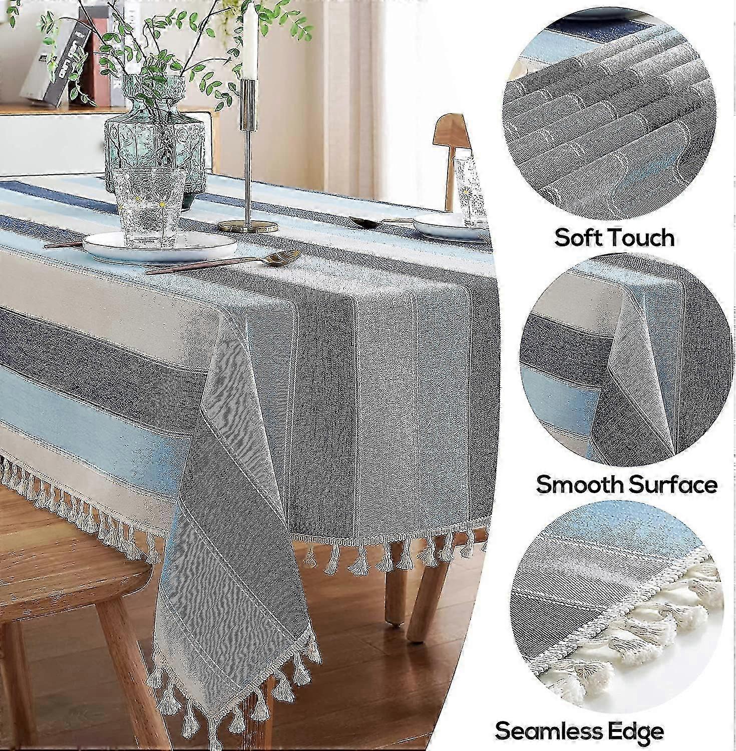 Spill Resistant Cotton Linen Tablecloth
