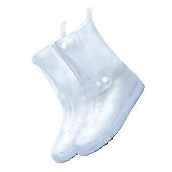 Waterproof Shoe Covers High Tube Overshoes for Shoes Use 3Pairs White Rainproof