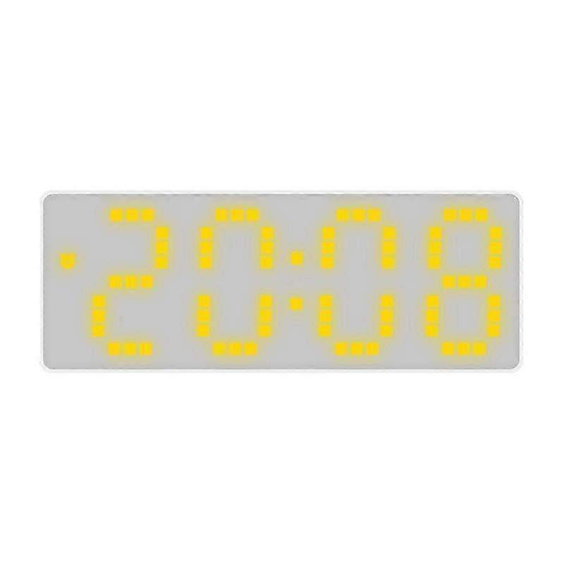 LED screen voice-controlled digital alarm clock (yellow)