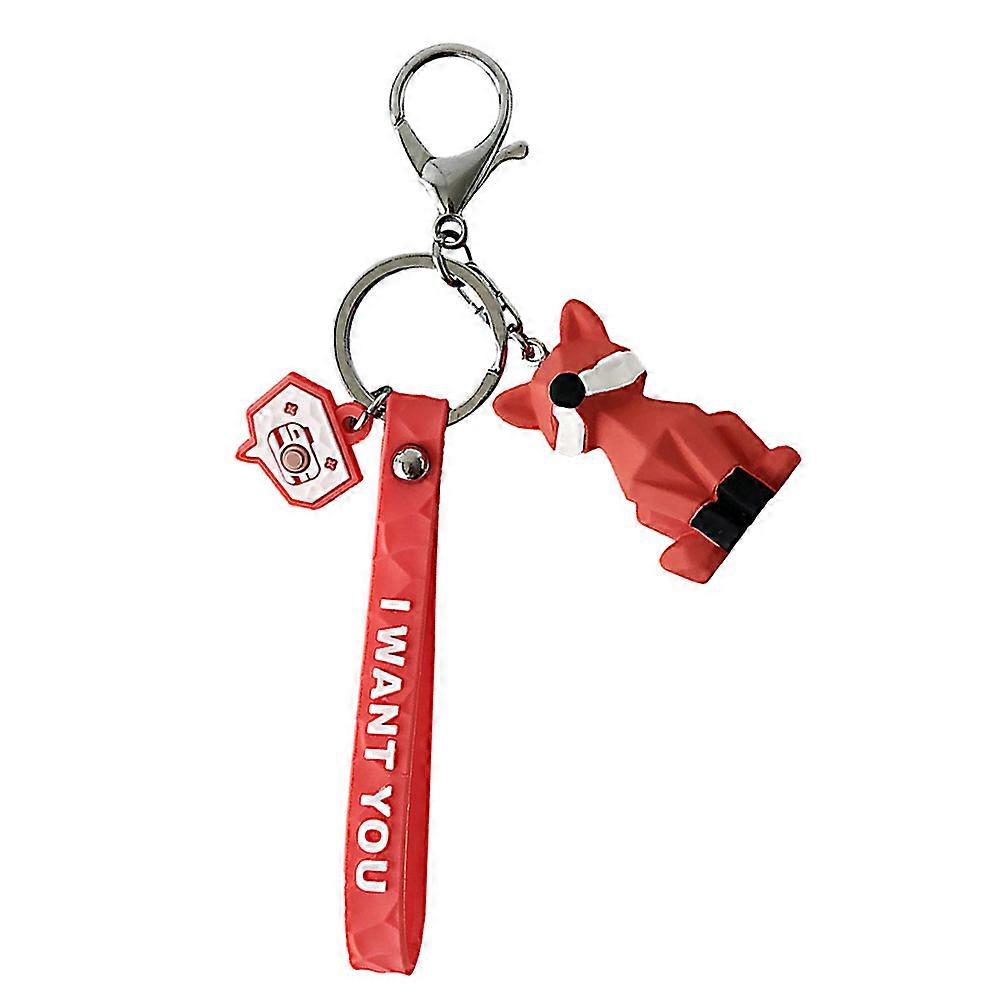Keychain PVC Geometric Keychain with Circle Keyring for Hanging Keys 9Pcs