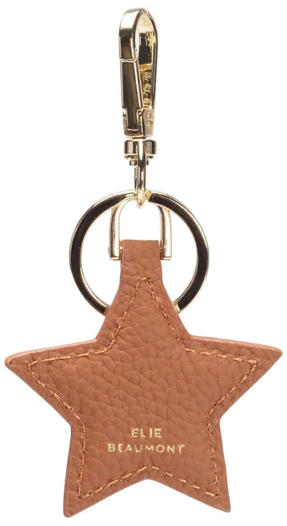 Elie Beaumont Star Keyring - Tan