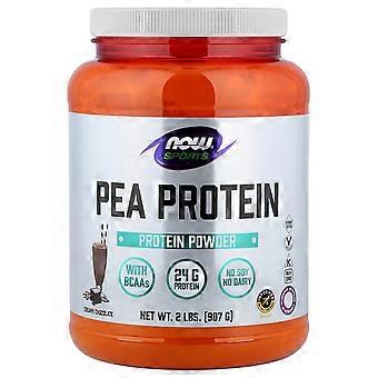 NOW Lebensmittel, Sport, Erbsenproteinpulver, Cremige Schokolade, 2 lbs (907 g)