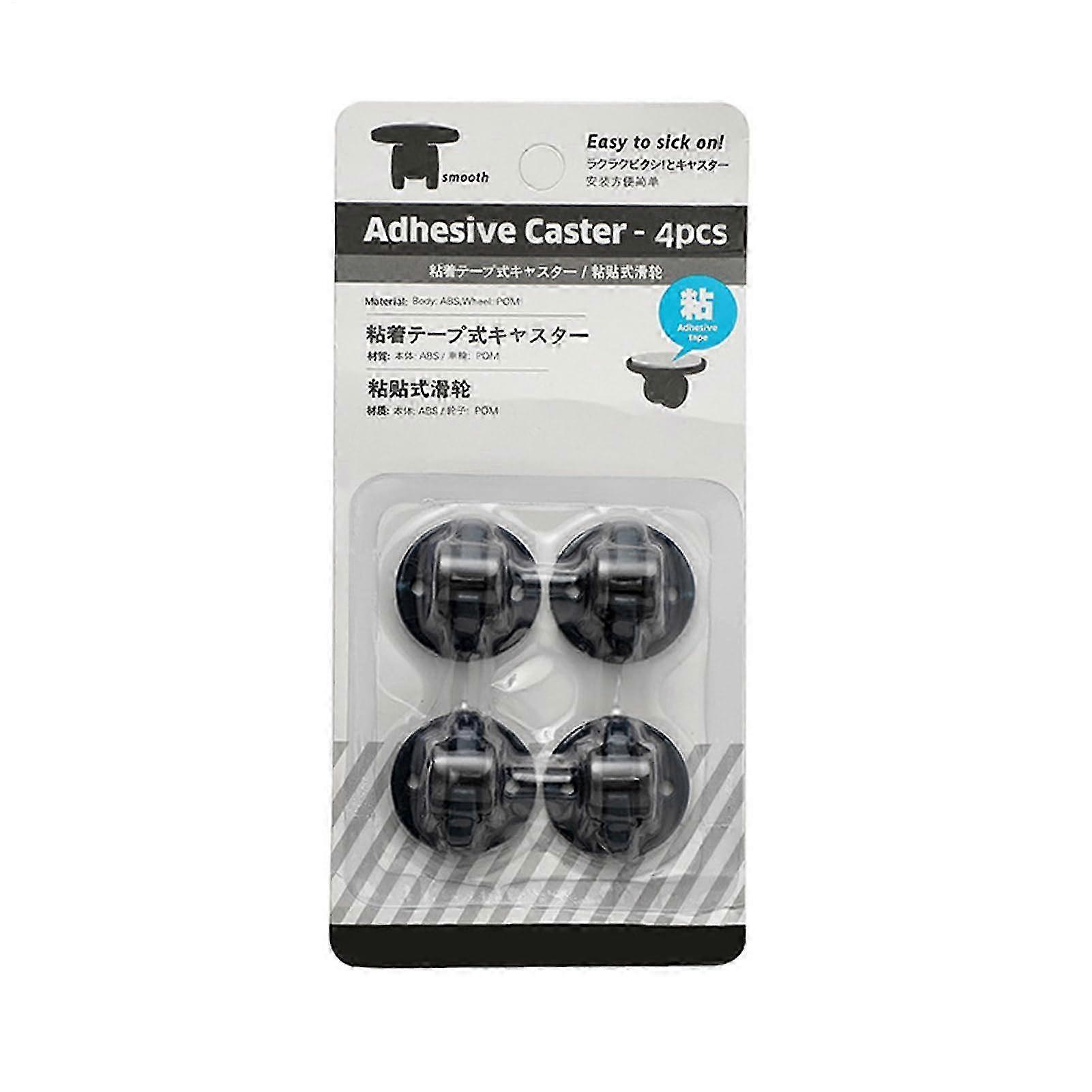 ABS Self-Stick Mini Casters 4 Pack