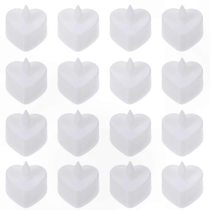 24 Pack Heart-Shaped LED Candles compatible with Decorative Lighting