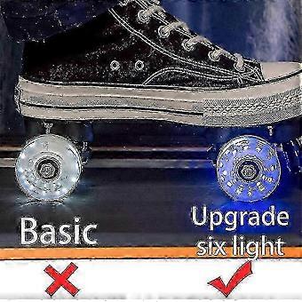 Set van 4 lichtgevende wielen, gekleurde wielen, dubbele rij, skate- en skateboardaccessoires met lagers, 32 mm x 58 mm, nieuw 2026