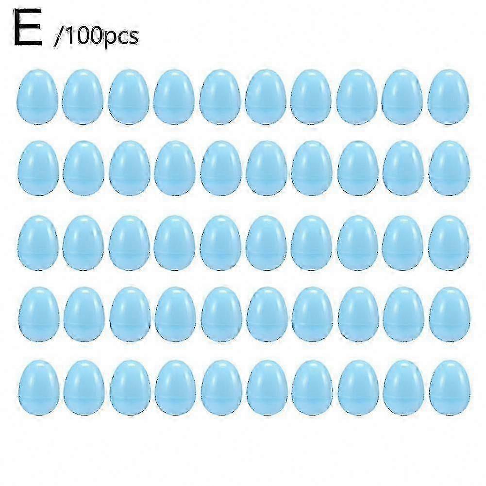 100 Pcs Fillable Plastic Easter Eggs, Empty Blank Pastel and Bright Colors