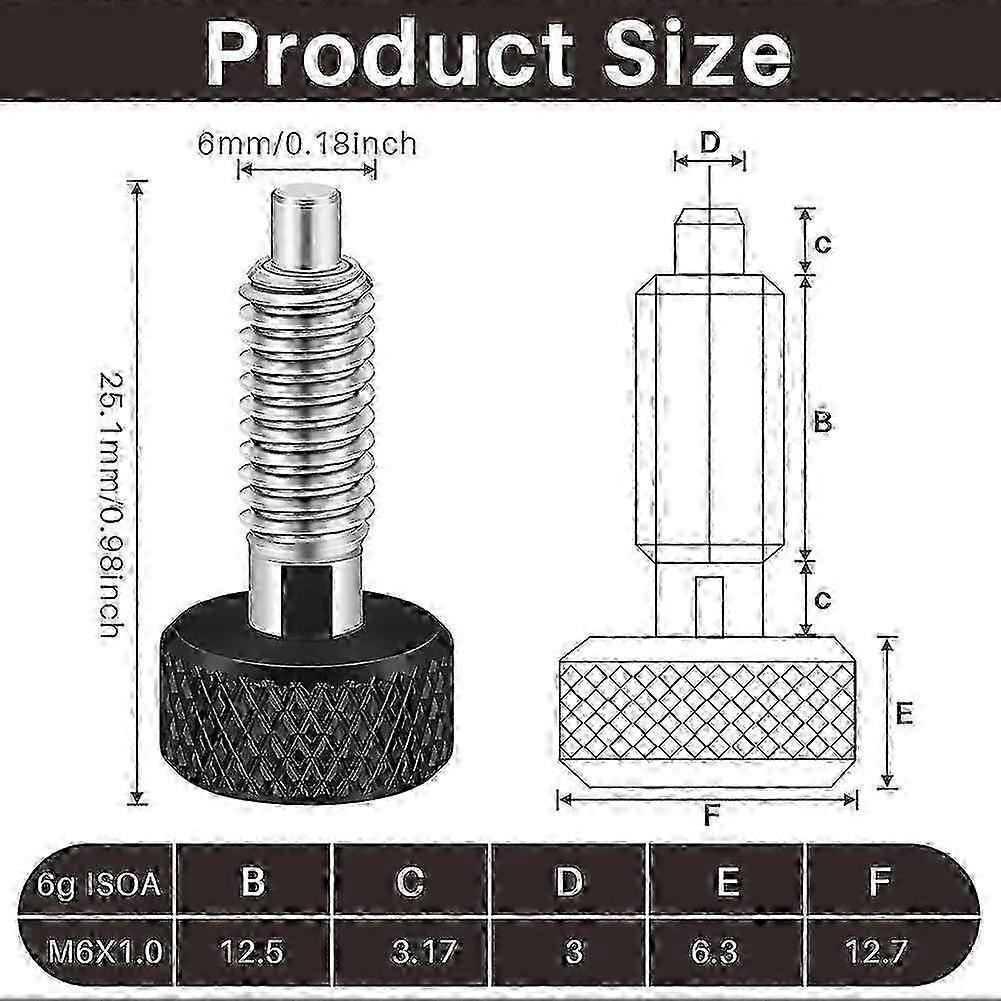 Retractable M6 Knurled Quick-Release Pins