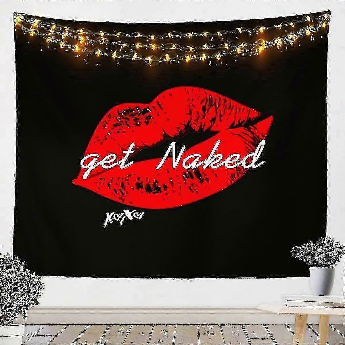 Red Lips Tapestry Wall Hanging