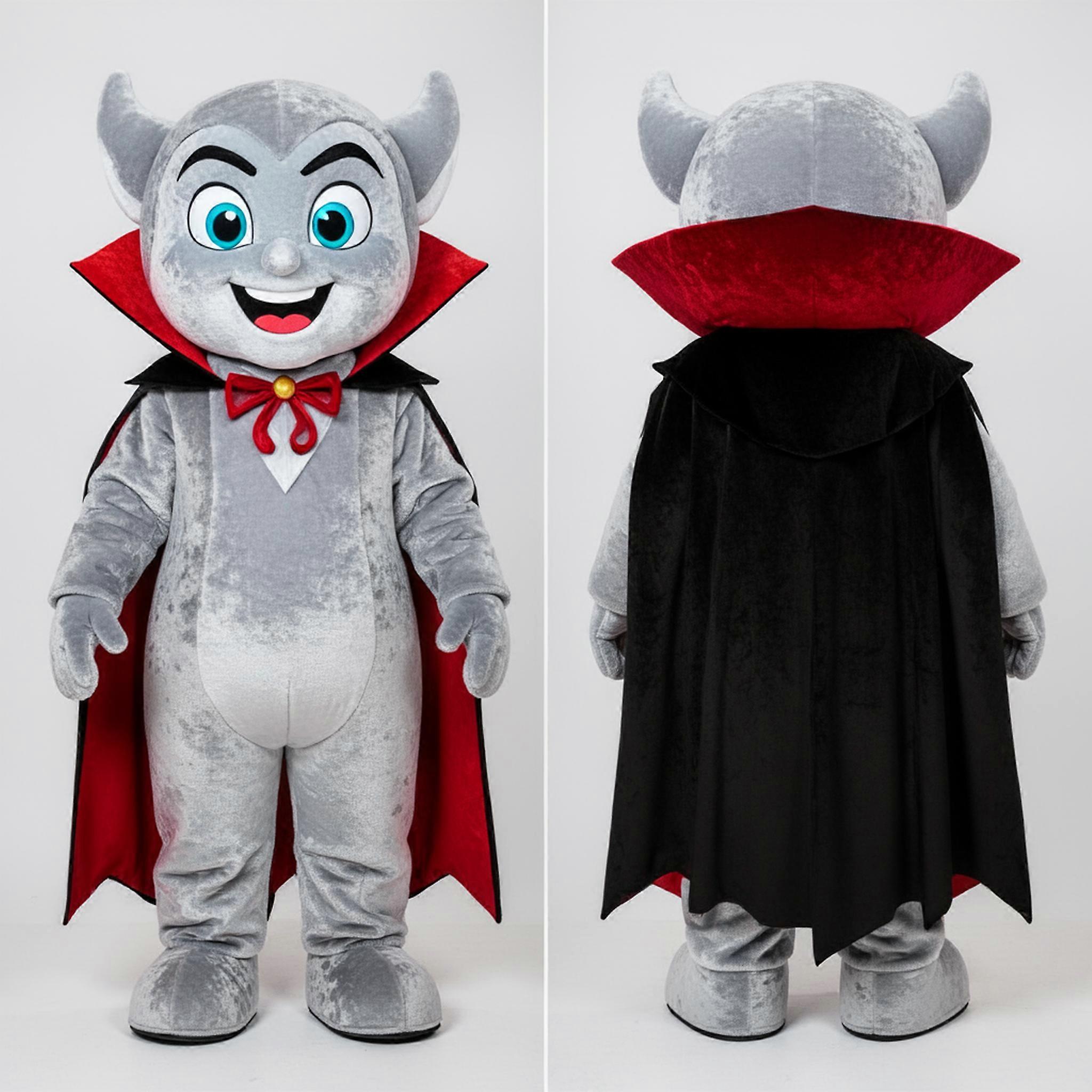MASTICOT Silver Sleek Vampire Mascot