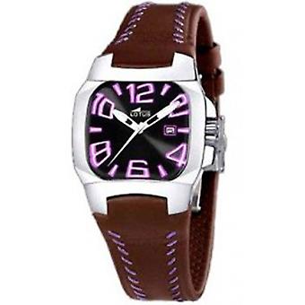Lotus code Quartz Analog Woman Watch with Cowhide Bracelet 15509/7