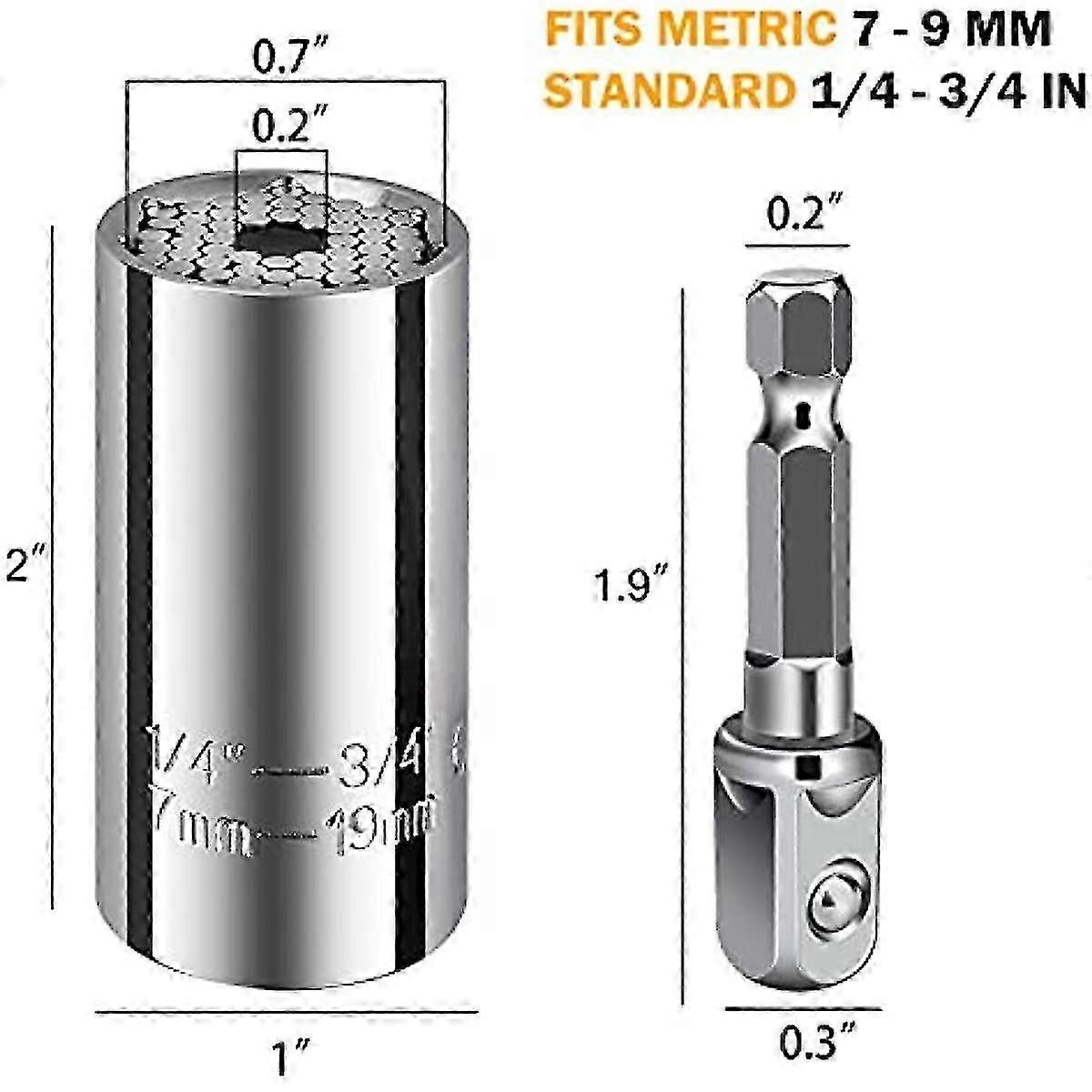 Universal Socket Set 7mm To 19mm