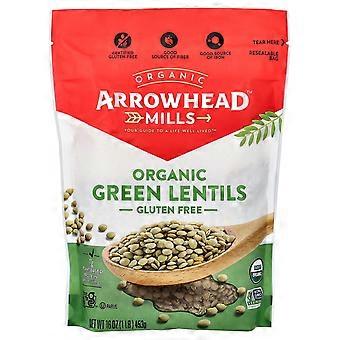2 x Arrowhead Mills, Organic Green Lentils, Gluten Free, 16 oz (453 g)