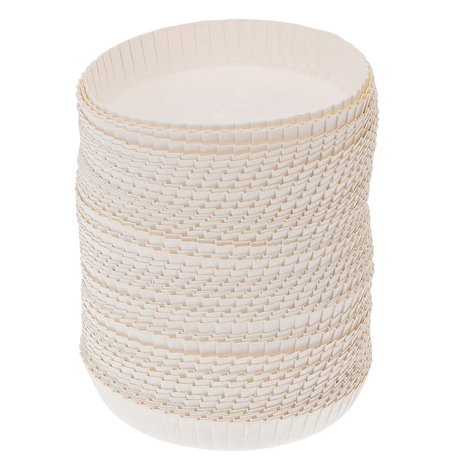 Disposable Paper Cup Lids White Cup Caps compatible with Drinking 100Pcs Pack