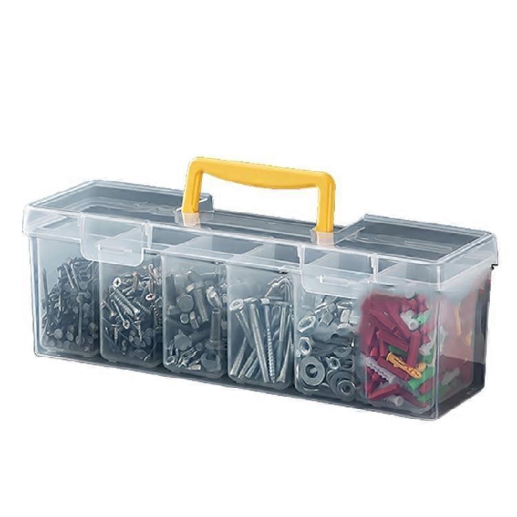 Compact Tool Organizer Case Transparent Design Removable Compartment for Easy Identification and Efficient Tool Storage
