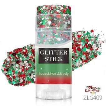 Bâtonnets de gel pailletés à paillettes scintillantes pour le corps, les cheveux et les fêtes de Noël.