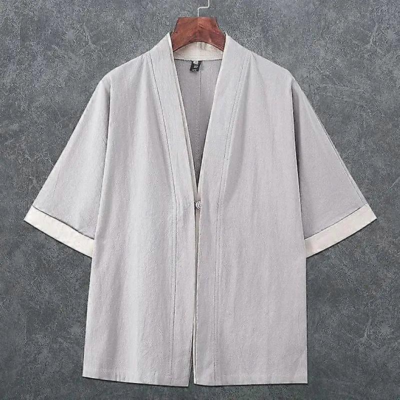 Loose Fit Linen Polyester Kimono