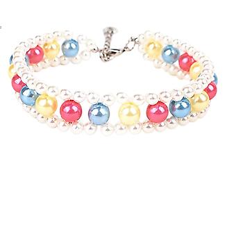 Veeki Pet Pearl Collar Adjustable Collar Suitable For Small And Medium-sized Cats And Dogs Necklace Jewelrym