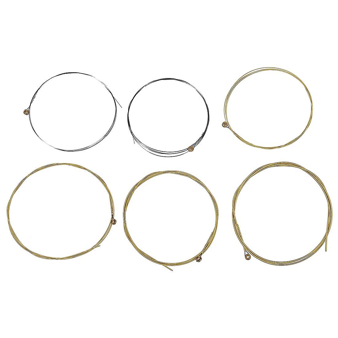 Set 6 Metal Strings For Acoic Guitar 1 Meter 1m New