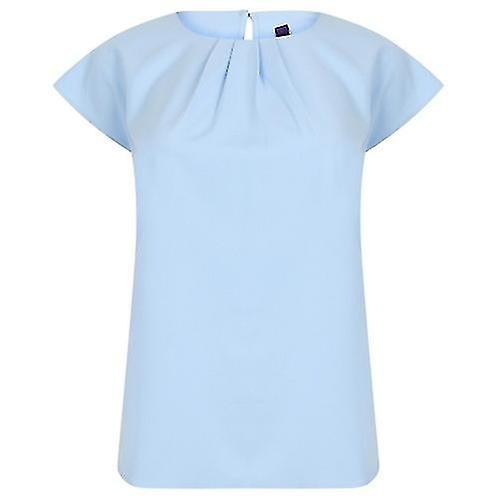 Henbury Womens/Ladies Pleated Blouse