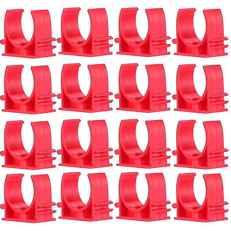 3.3X2.3cm Red 20 Plumbing Pipe Clamps Portable Pipe Support Hangers Strong U-hook Holder Pvc Pipe Cl