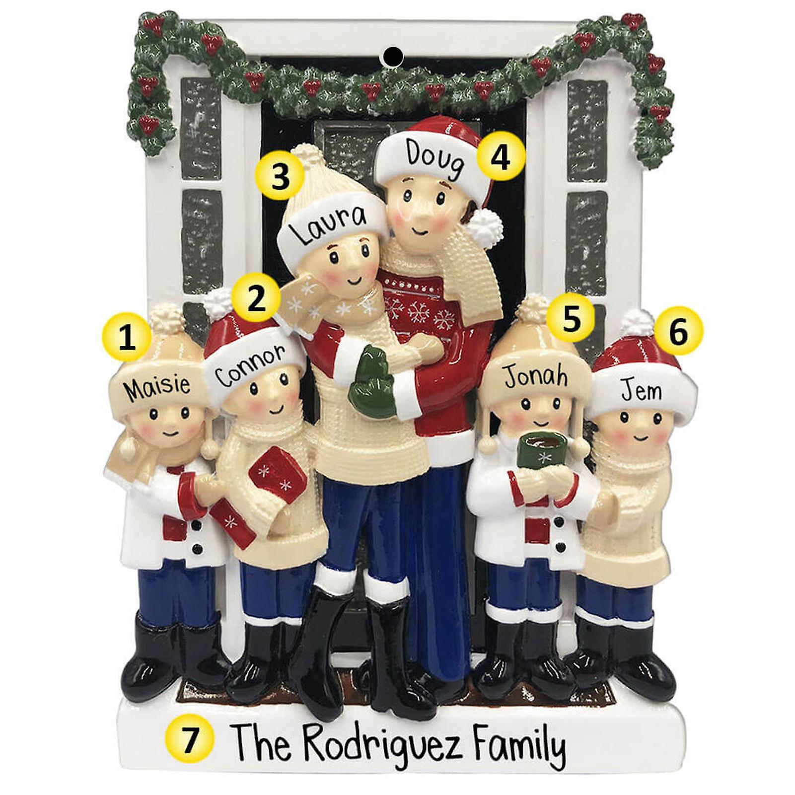 Personalized Christmas Ornaments Resin Made House Of Family Xmas Tree