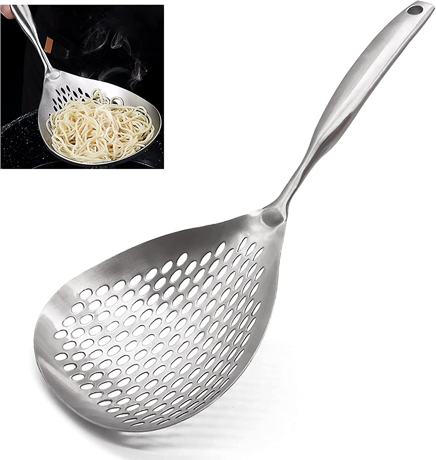 Spider Strainer, Stainless Steel, Slotted Spoon
