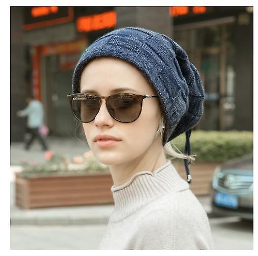 Ladies Winter Hat Multipurpose Knitted Pullover Hat Scarf Plush Hat Adult Autumn Winter Outdoor Warm Knitted Cap For Men And Women