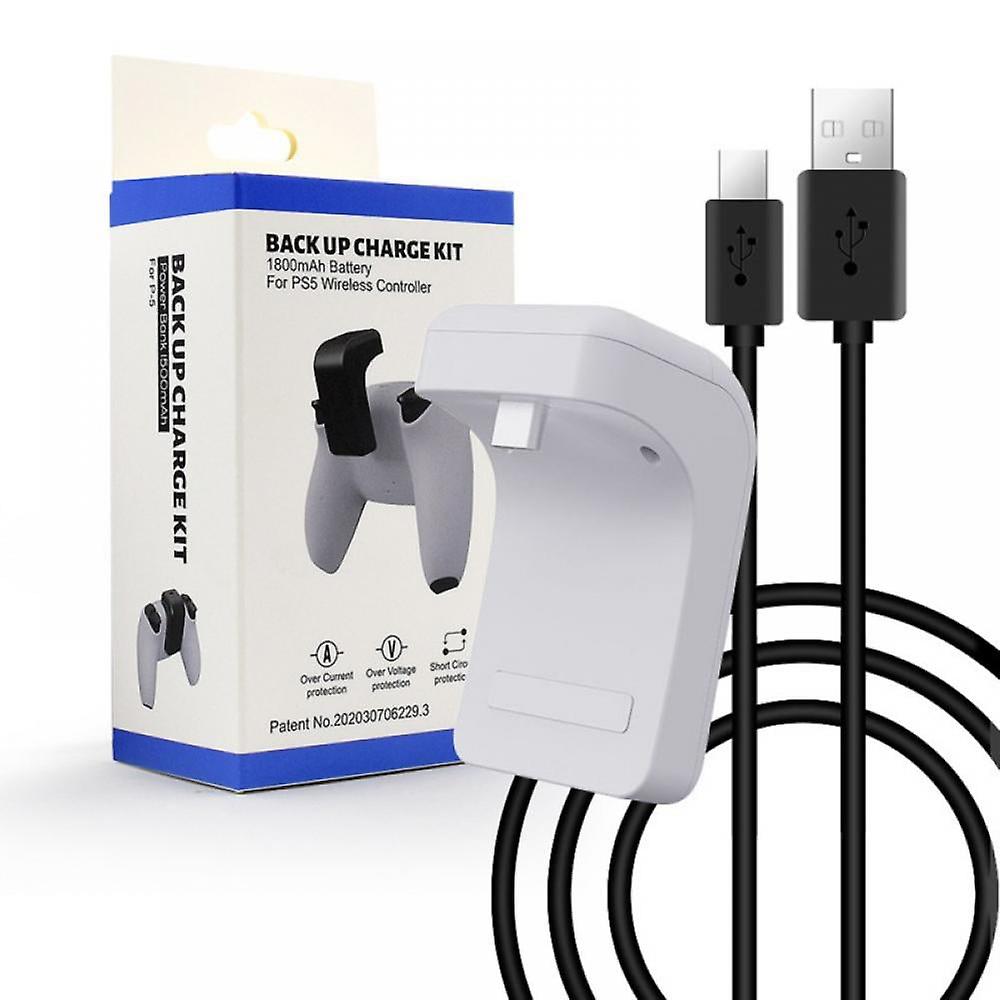 PS5 Controller Rechargeable Battery Pack 1800mAh with LED, Play & Charge Kit, USB-C Cable, compatible with PS5