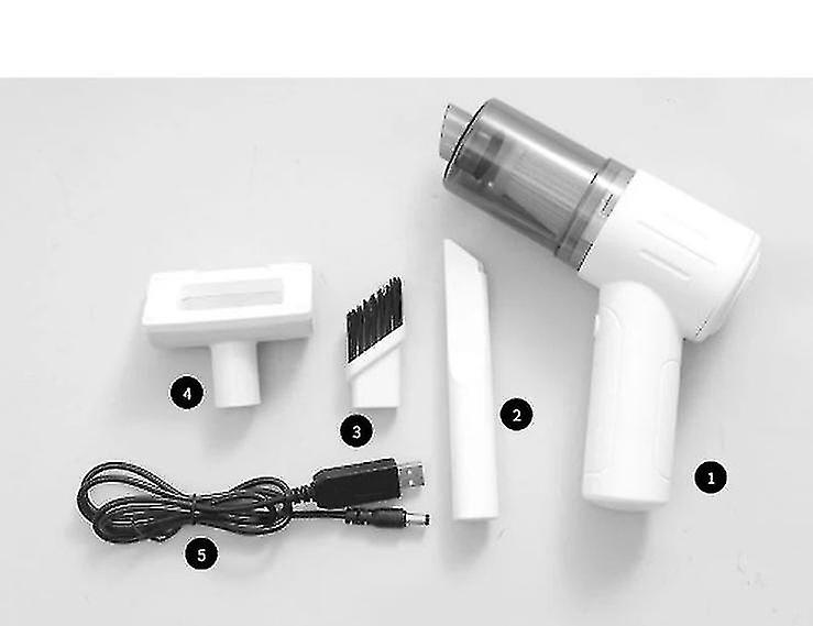 Car Vacuum Cleaner, High-power Wireless Charging Dual-use Handheld Vacuum Cleaner For Home And Car (white)