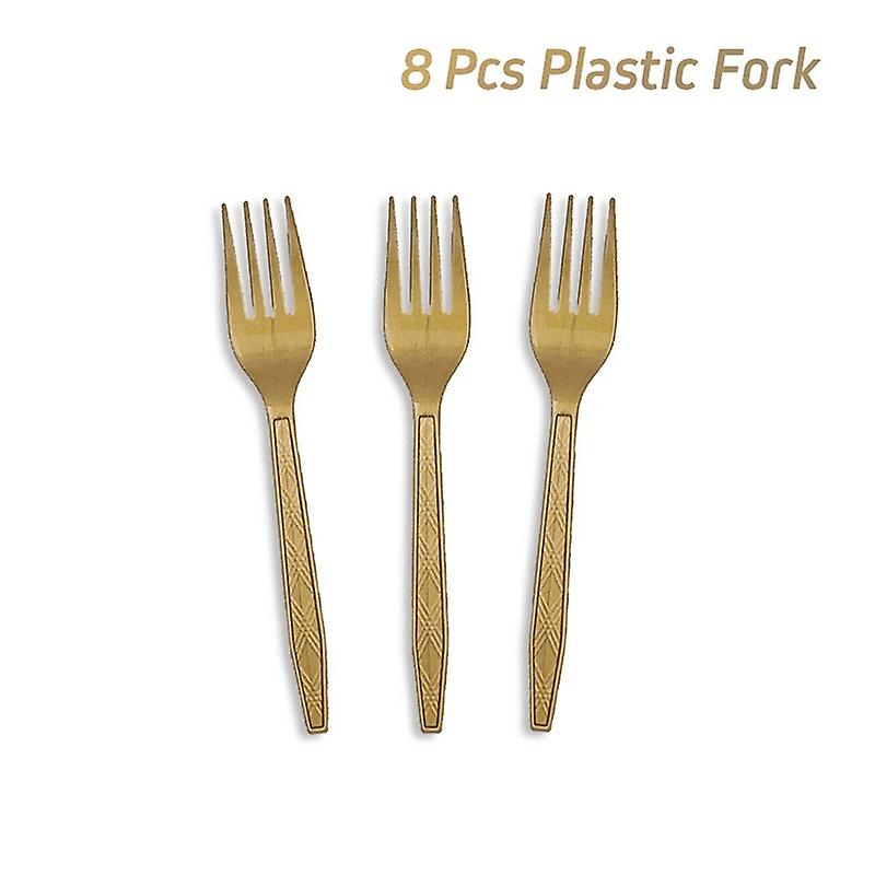 Eid Mubarak Disposable Tableware Paper Plates Napkin Forks Ramadan Decoration