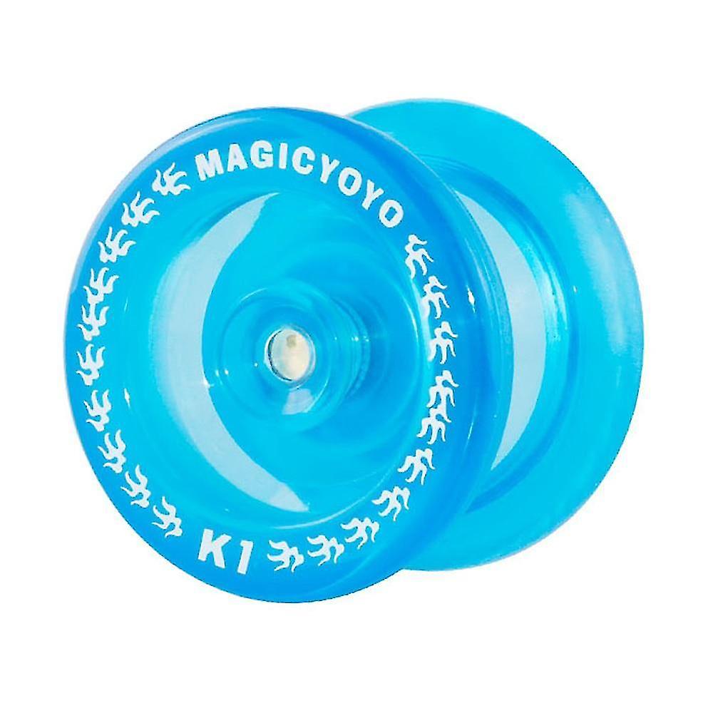 Blue High speed Aluminum Alloy Yoyo Lathe Spinning String Toy