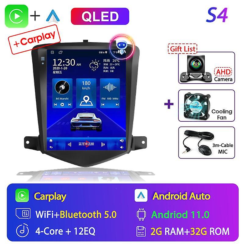 For Chevrolet Cruze 2008-2014 Carplay Android 11 Car Radio Multimedia Video Player Navigaion Head Unit Stereo 2din Audio Speaker