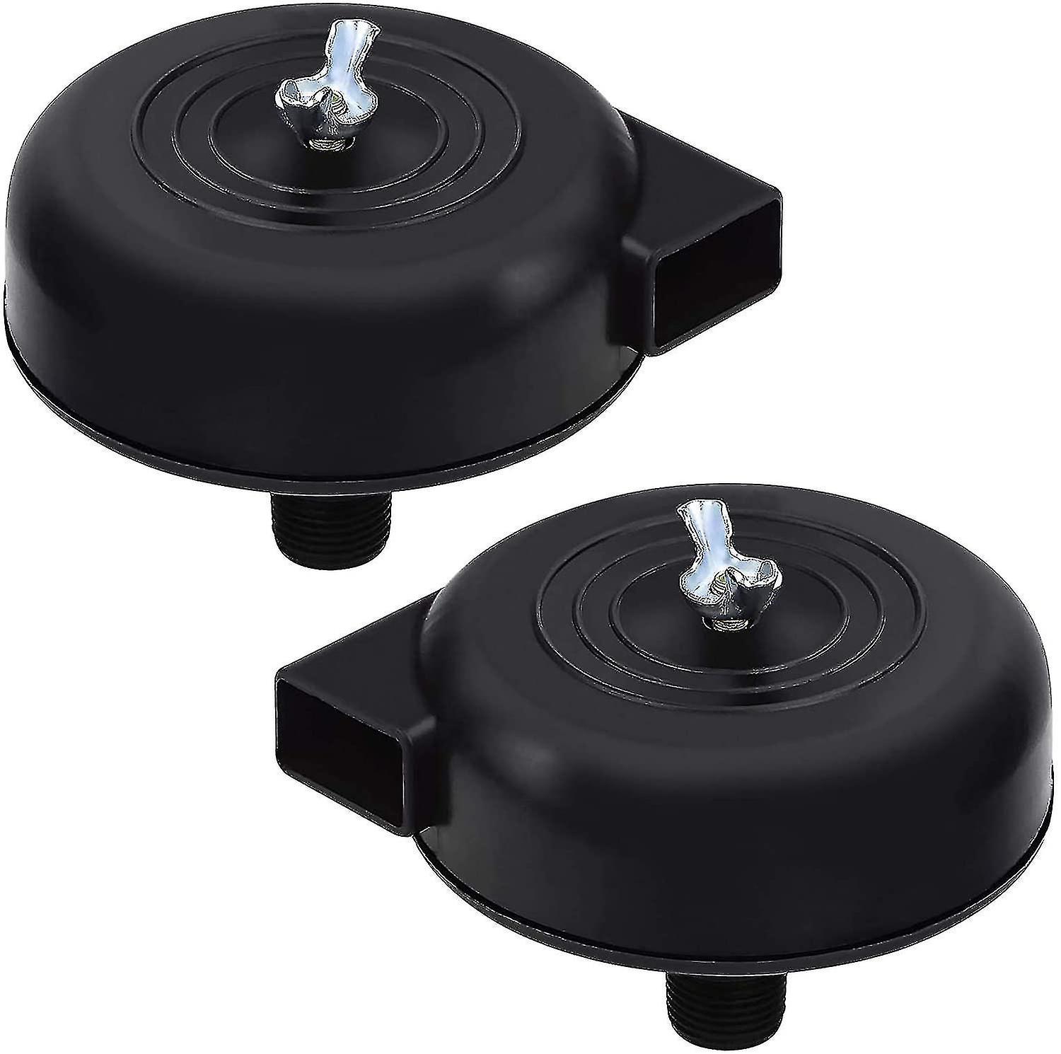 2 Pcs Compressor Filter, 16mm 3/8pt Male Thread Silent Compressor for Air Compressor (black)