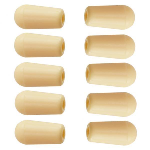 10x10 Pieces Plastic Toggle Switches Knobs Cap for LP EPI Electric Guitar Beige