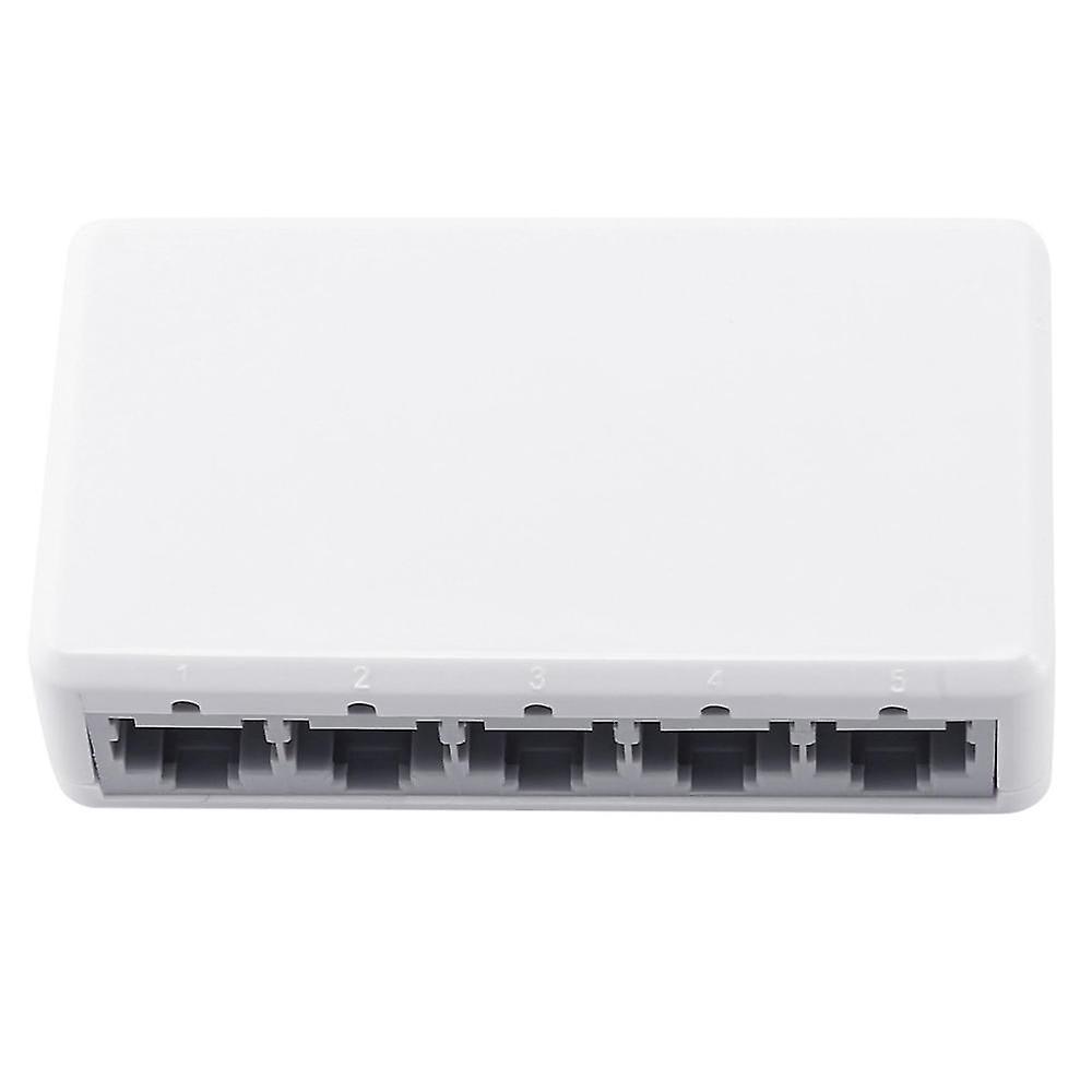Ethernet Internet Splitter Hub Network Switch Computer 5 Ports 10/100mbps Eu Plug