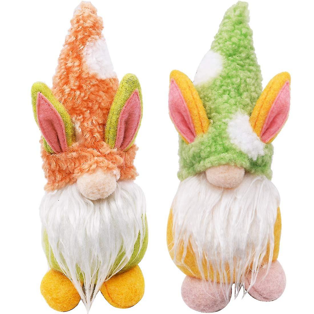 2pcs Easter Plush Decorations Easter Home Table Decor Cute Plush Doll Toy