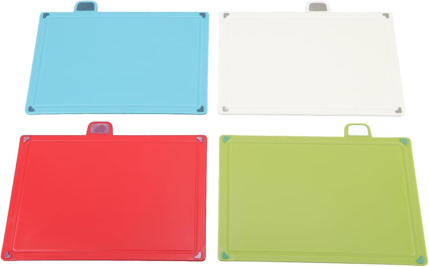 Plastic Cutting Board 4 Colors Rubber Flexible Coded Cutting Board With Storage Stand