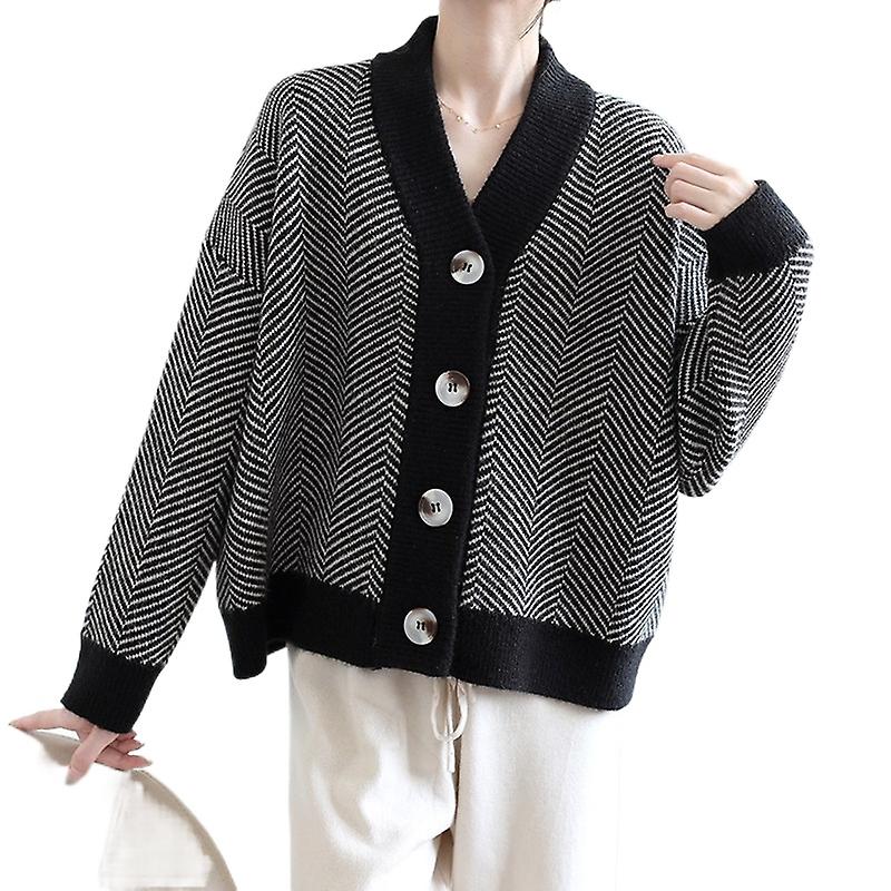 Veste tricotée à poitrine unique