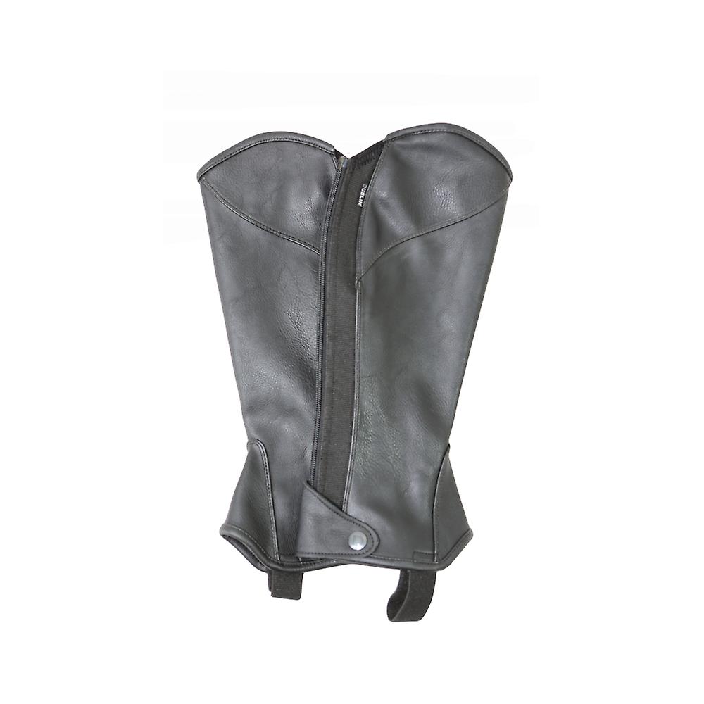 Kids Dublin Childrens Stretch Fit Half Chaps - Black