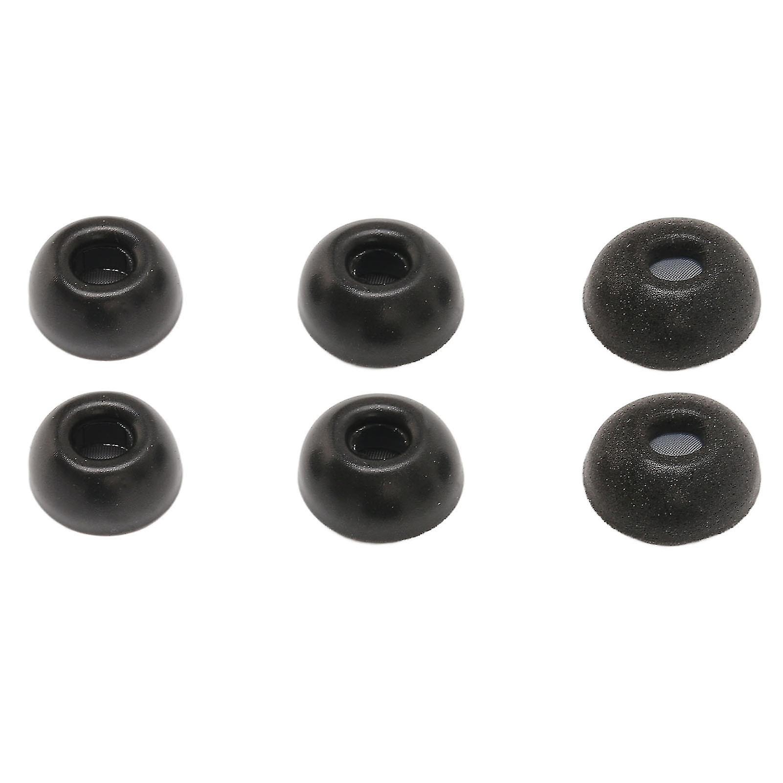 6pcs Eartips Replacement Noise Isolation Soft Slow Rebound Foam Ear Tips for IOS Earbuds Pro Black