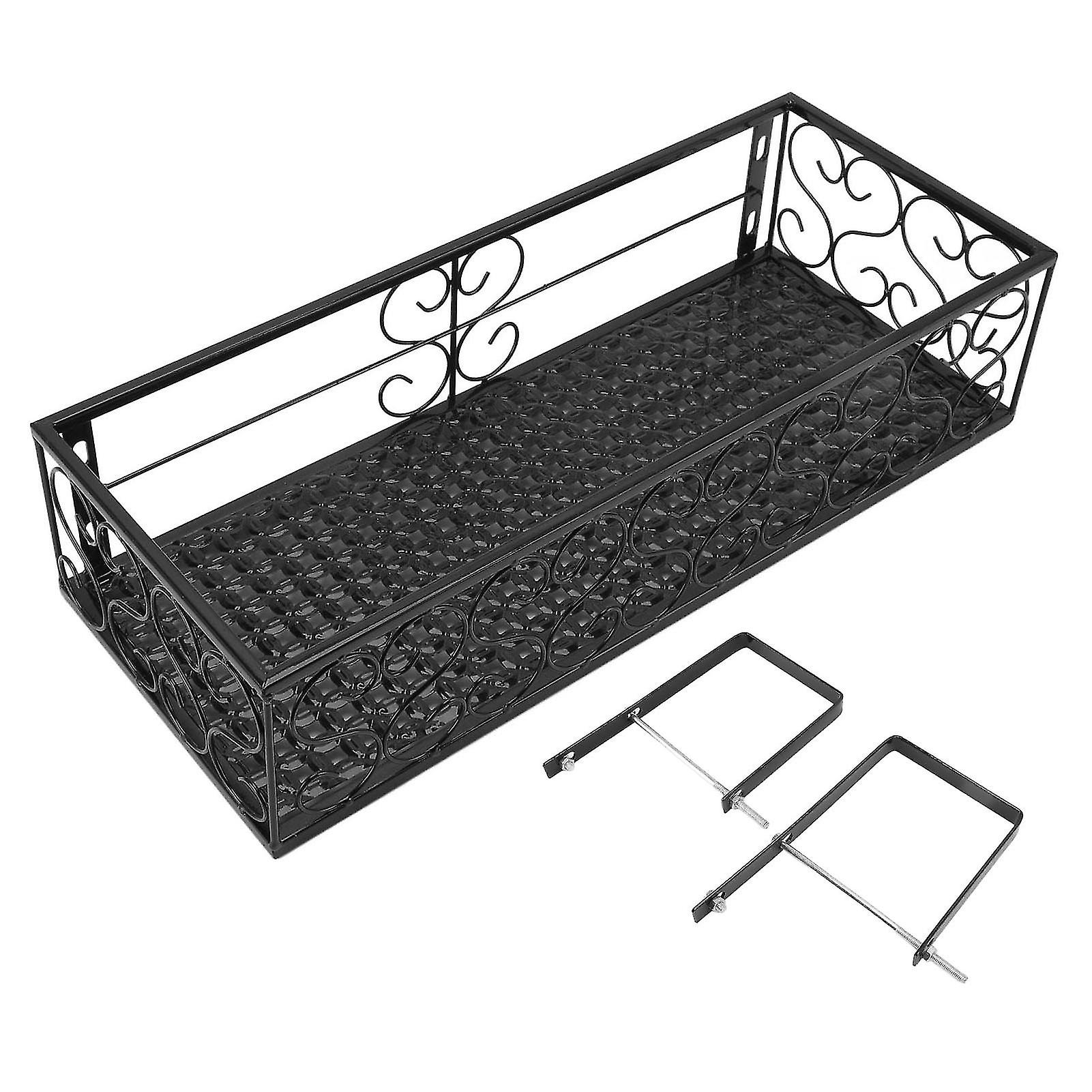 バルコニープラントホルダーバルコニーフラワーラック吊り下げ植木鉢ハンガー吊り下げ錬鉄フェンス屋内窓辺多肉植物棚10.5cmRaに適しています